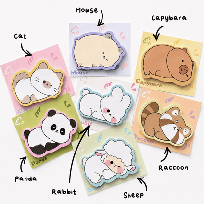 Cute animal memo sticky notes