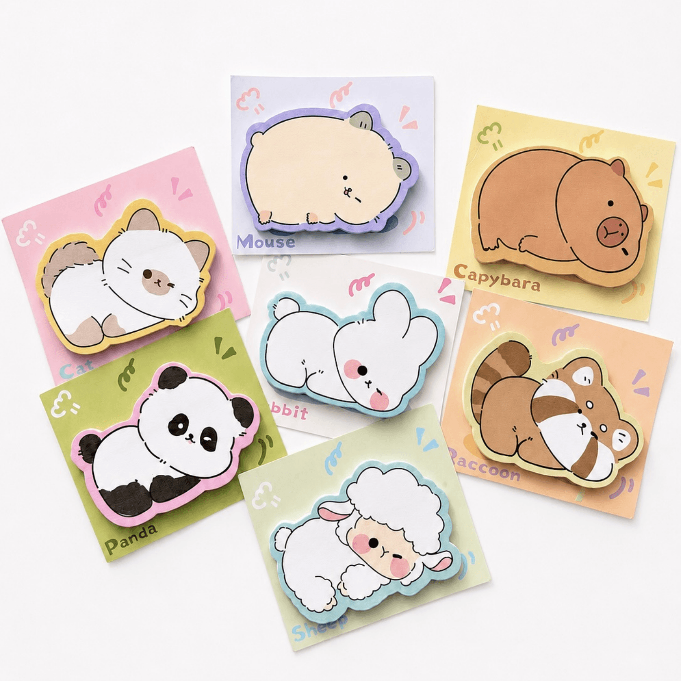 Cute animal memo sticky notes