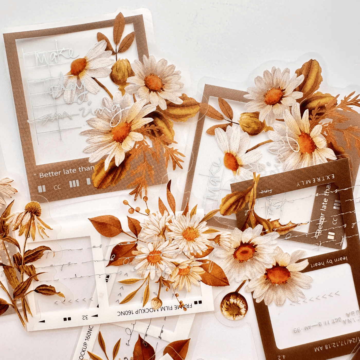 Vintage flowers & frames sticker packs
