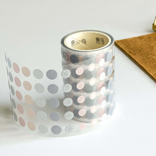 Washi dot sticker roll - Soft hues