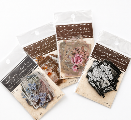 Vintage flowers & frames sticker packs