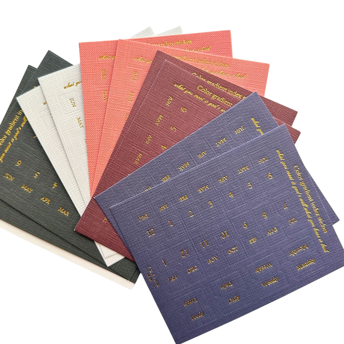Gradient index label tabs