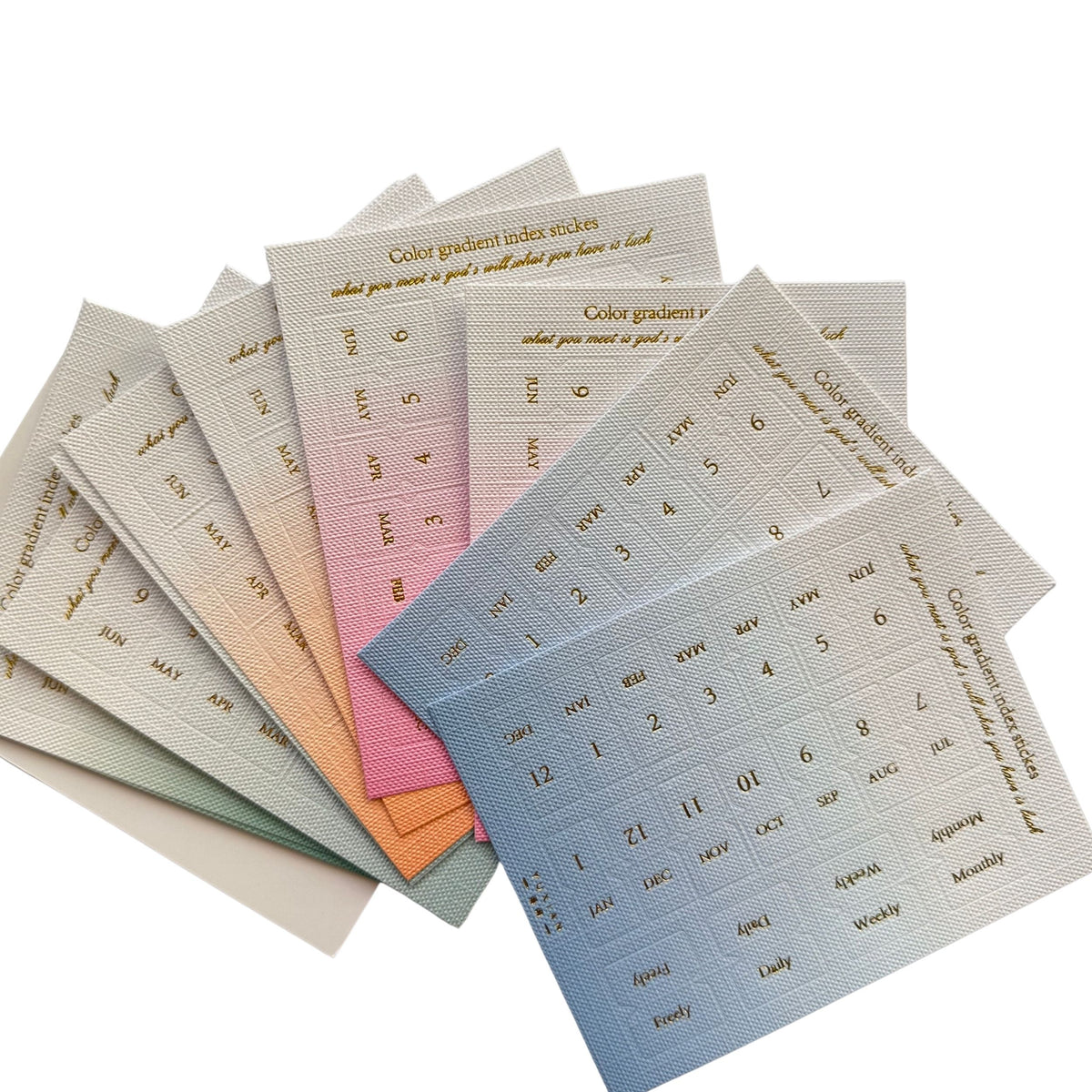 Gradient index label tabs