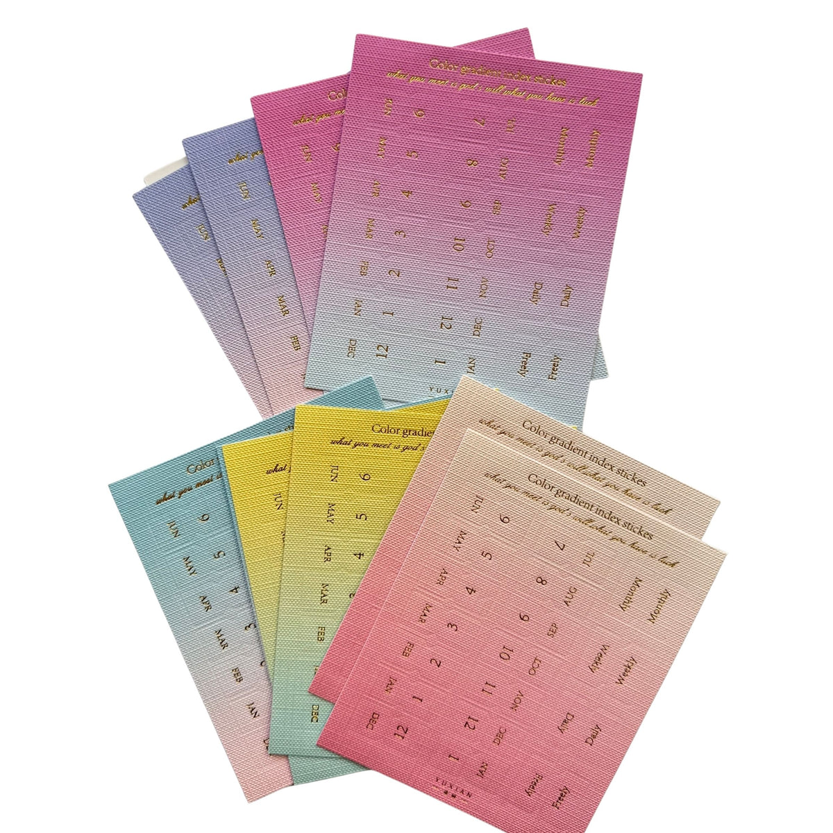 Gradient index label tabs