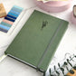 Personalised PU leather A5 dotted journal - Green