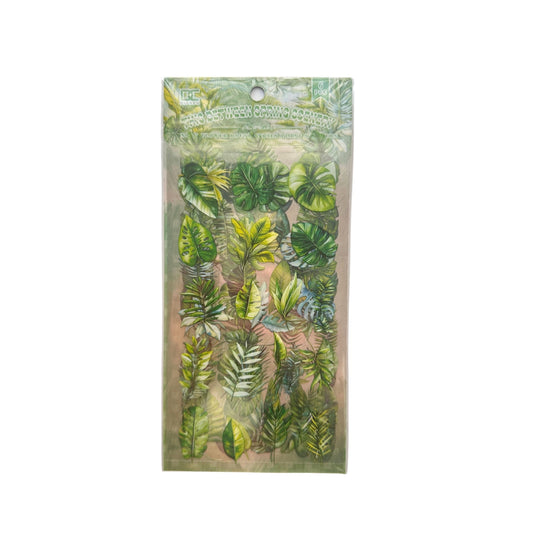 Botanical greenery PET sticker sheets