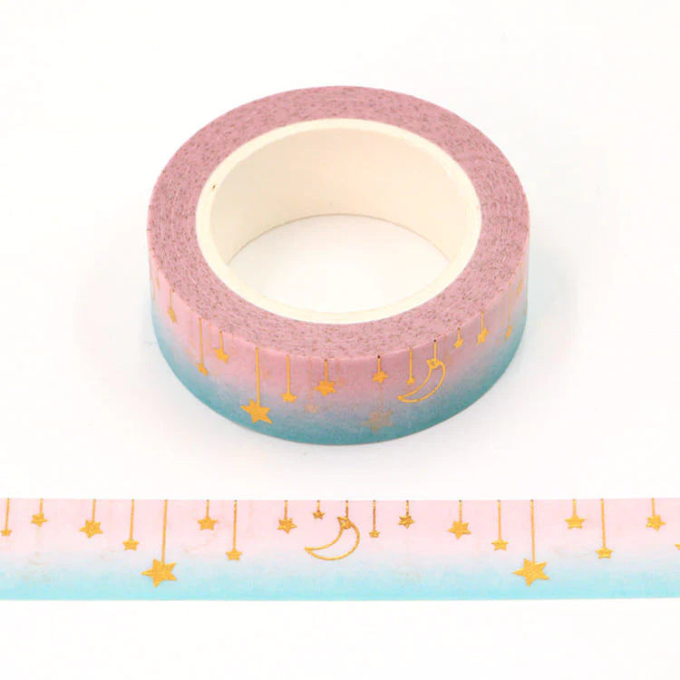 Gold hanging stars washi tape