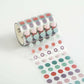 Washi dot sticker roll - Blues and reds