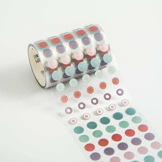 Washi dot sticker roll - Blues and reds
