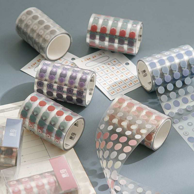 Washi dot sticker roll - Soft hues