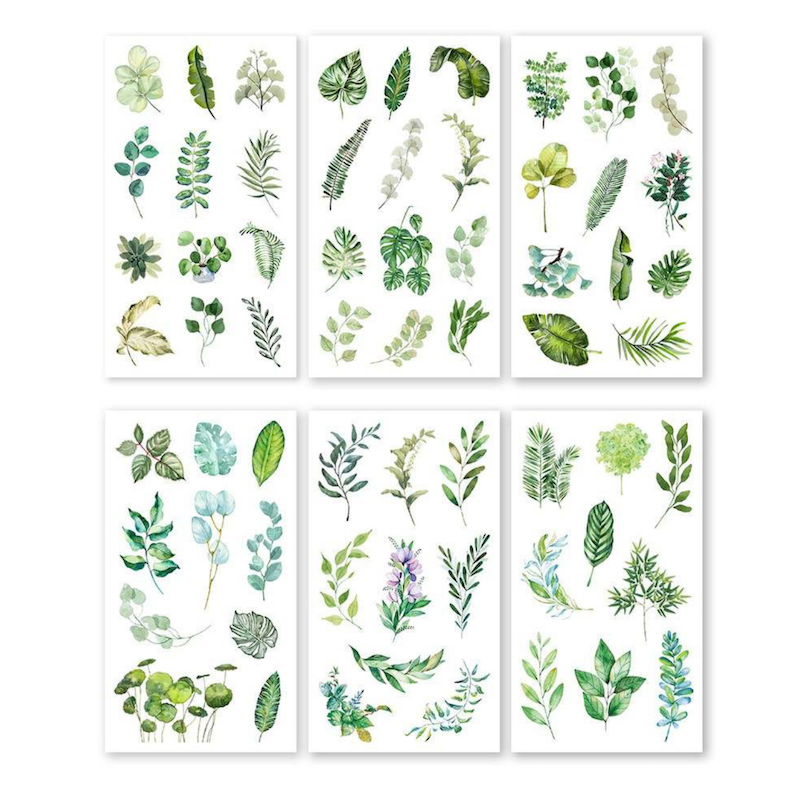 Washi sticker sheets  - leaves