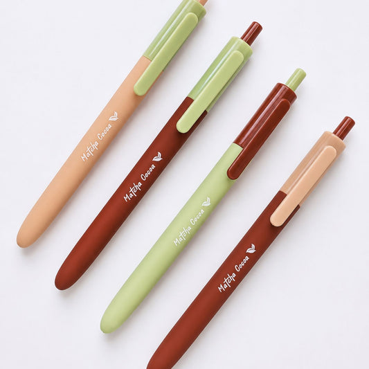 Matcha 4pcs gel pen set - black ink
