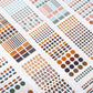 Numbers, Letters and Round, square Shapes sticker set