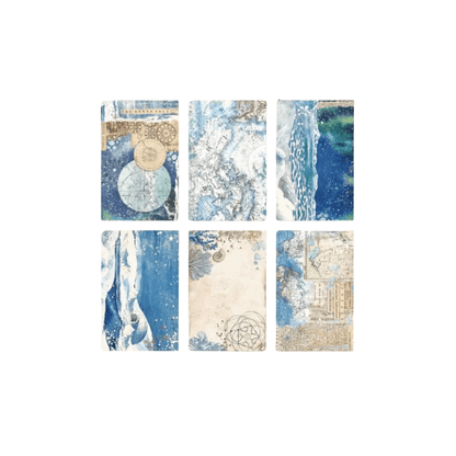 Decorative paper pad with blue arctic design.