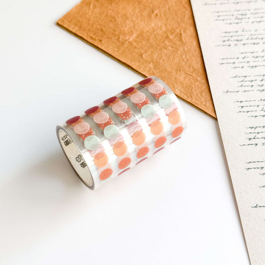 Washi dot sticker roll - Autumn colours