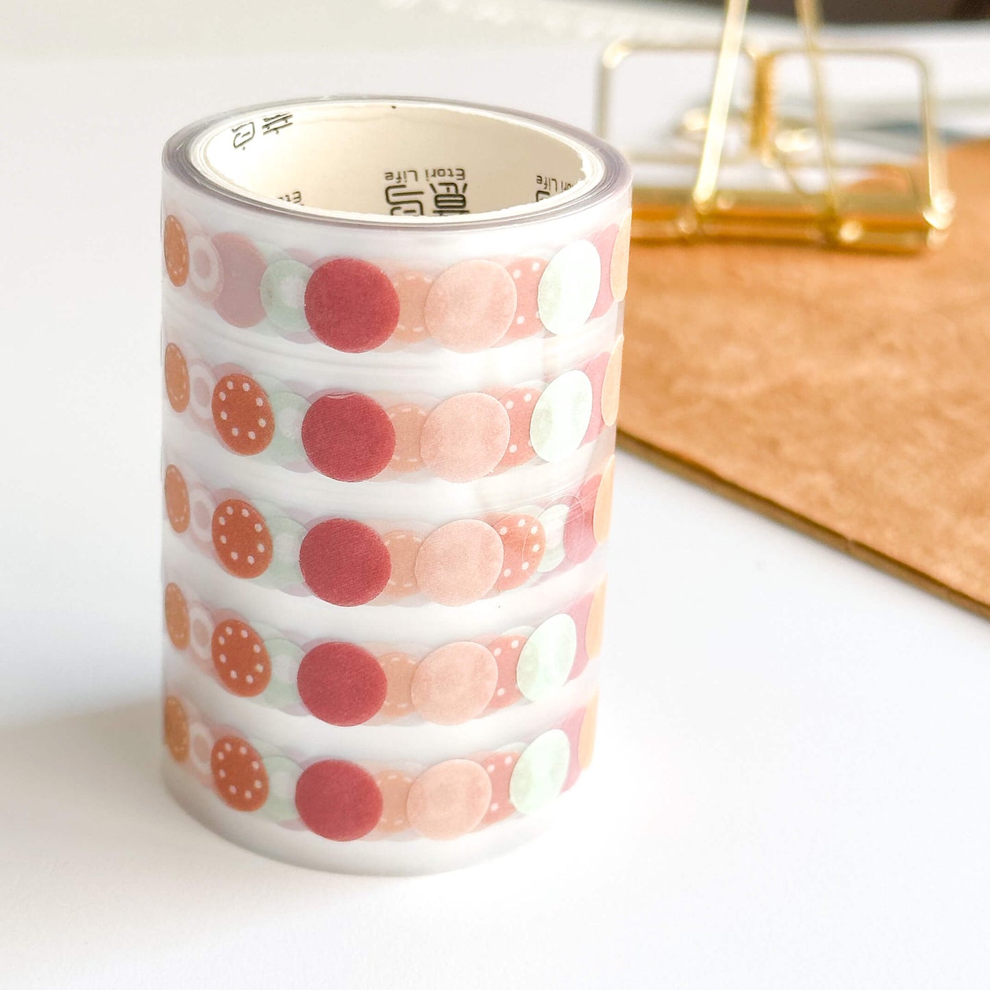 Washi dot sticker roll - Autumn colours