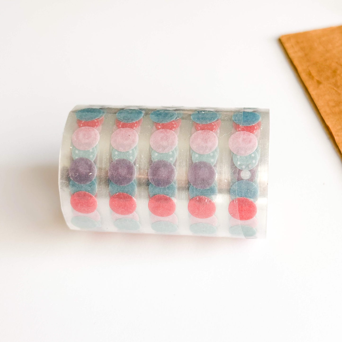 Washi dot sticker roll - Blues and reds