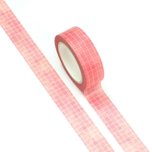 Pink grid washi tape