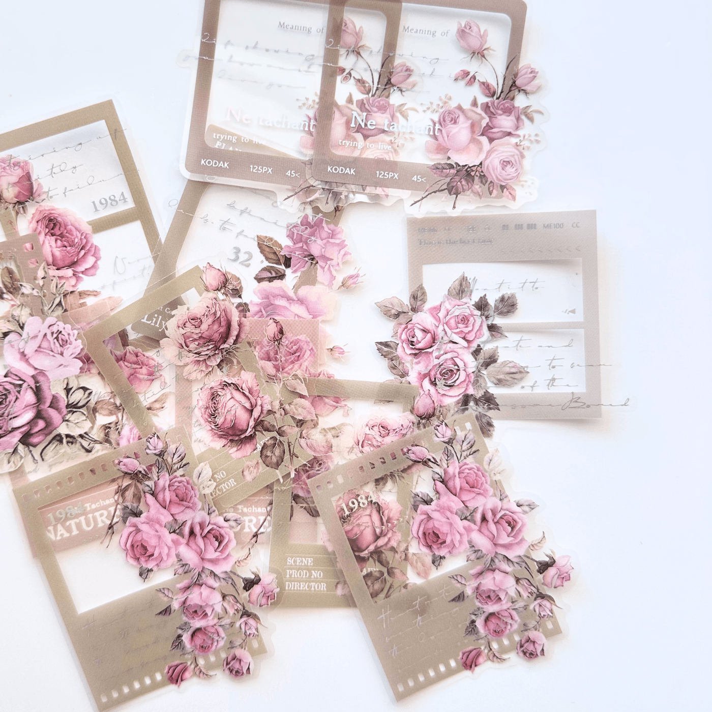 Vintage flowers & frames sticker packs