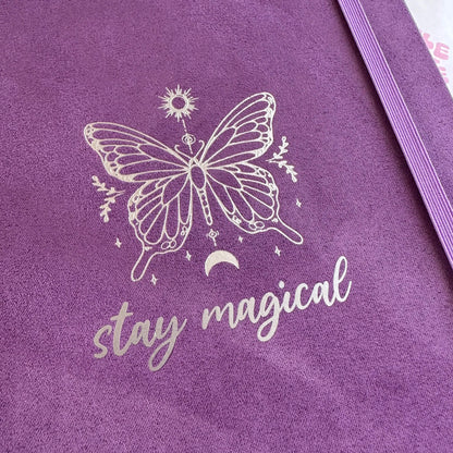 Personalised Majestic butterfly B5 dotted journal - Velvet cover