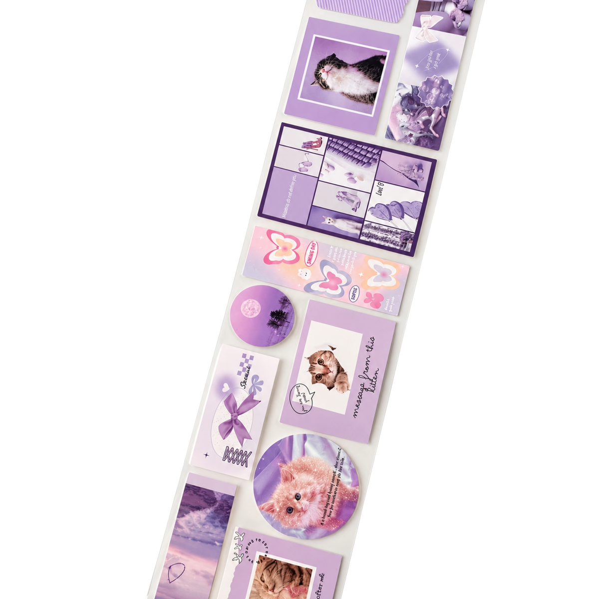 Romanticise life sticker tape roll - Purple