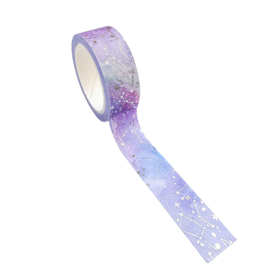 Purple celestial washi tape roll - 5m
