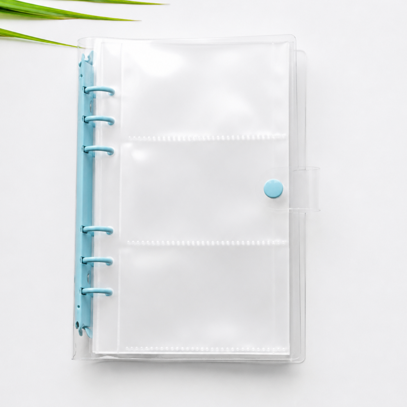 Soft A6 Clear Glitter loose-leaf pocket ring binder
