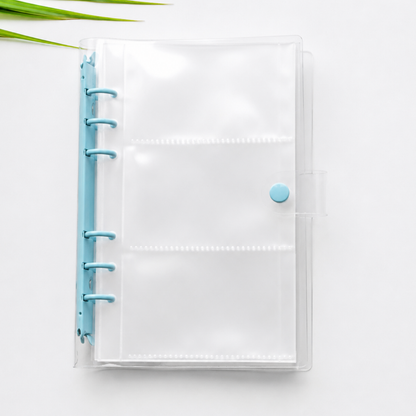 Soft A6 Clear Glitter loose-leaf pocket ring binder