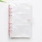 Soft A6 Clear Glitter loose-leaf pocket ring binder