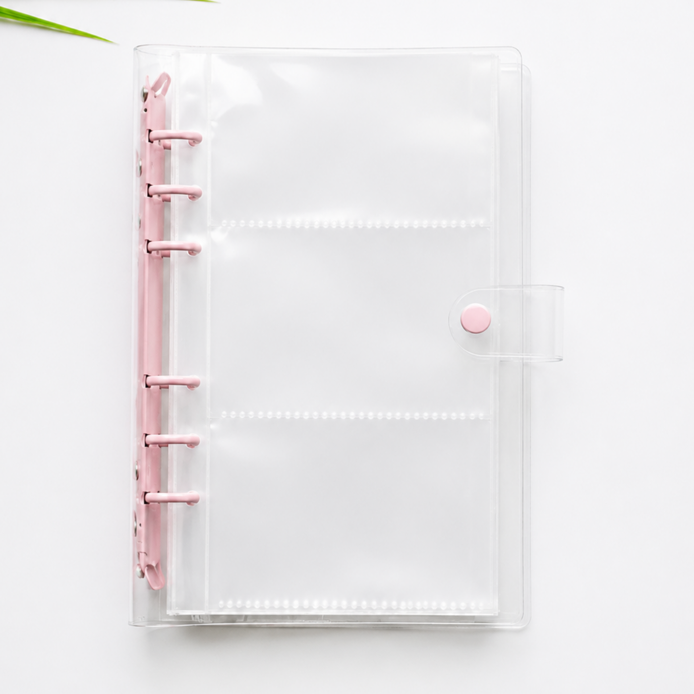 Soft A6 Clear Glitter loose-leaf pocket ring binder