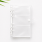 Soft A6 Clear Glitter loose-leaf pocket ring binder