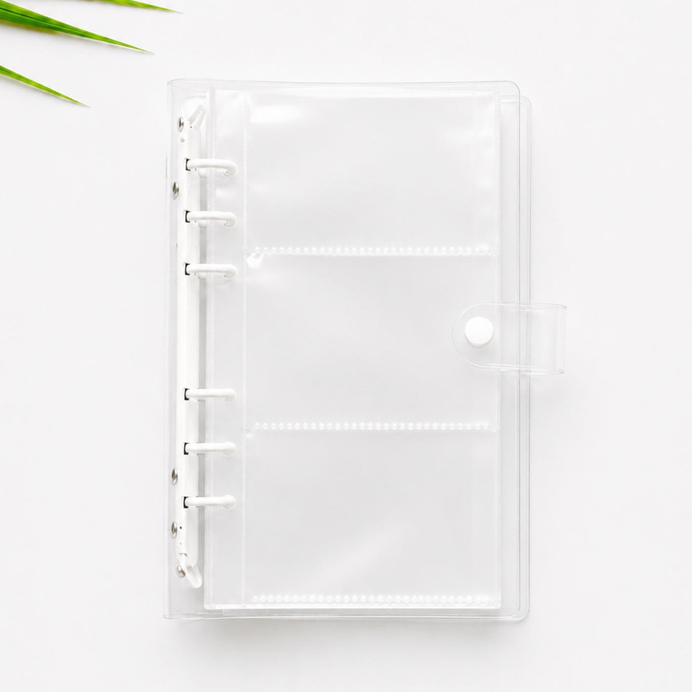 Soft A6 Clear Glitter loose-leaf pocket ring binder