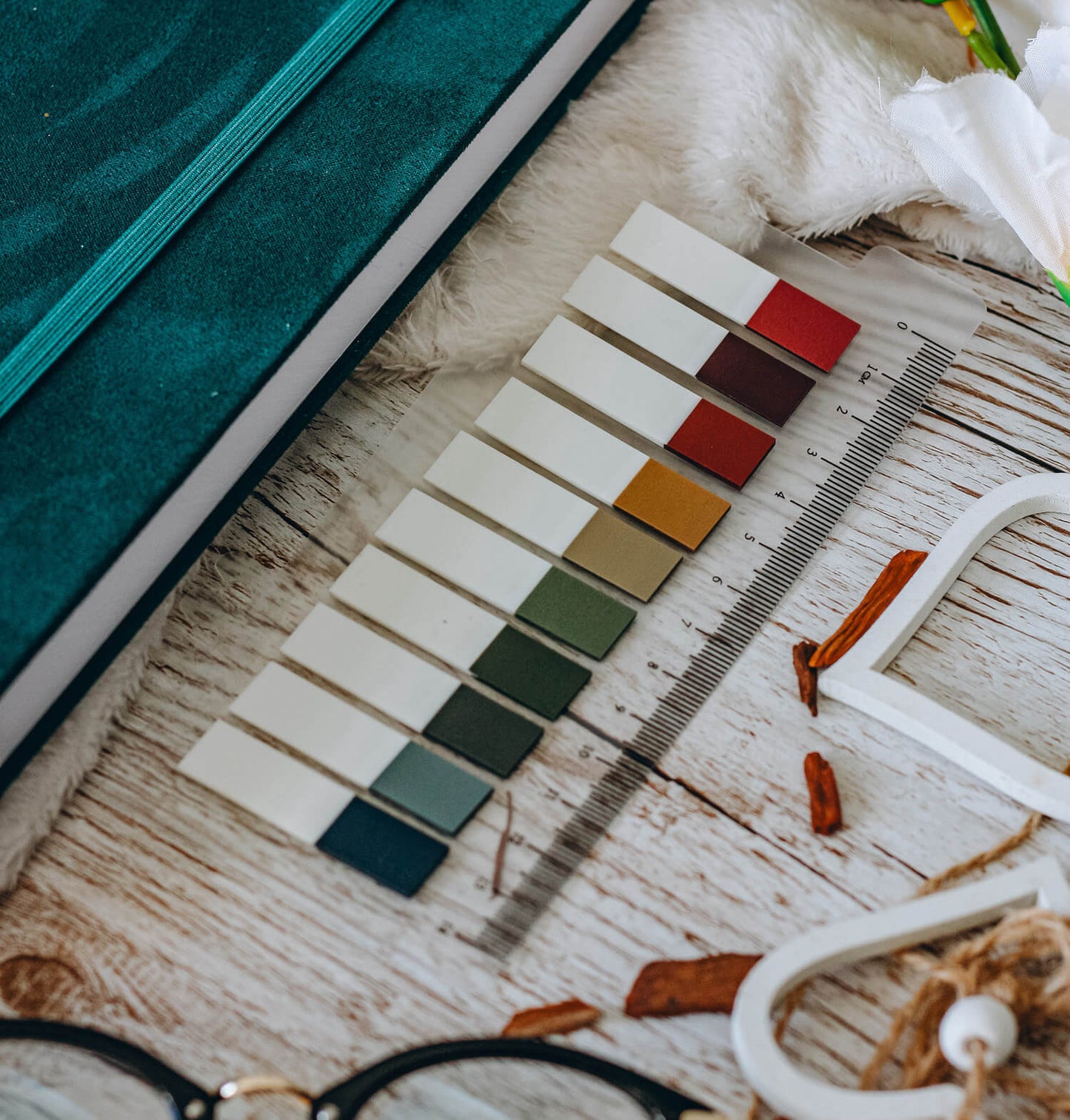 Index sticky tabs - Vintage & white colour