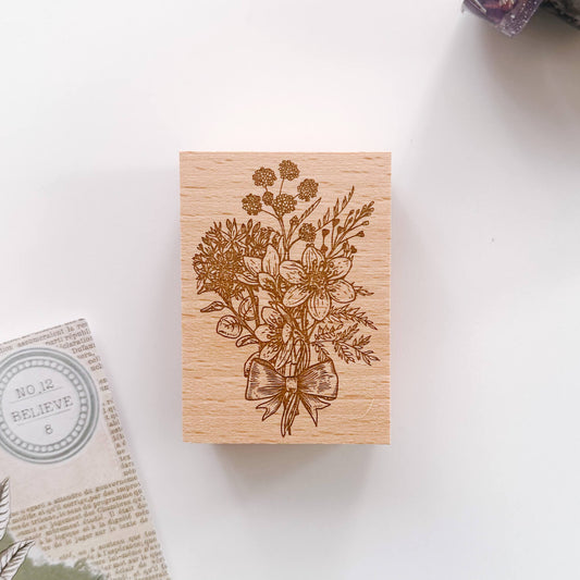 Wooden stamp - Bouquet Flower style 1