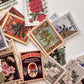 Vintage floral ephemera stamp sticker set