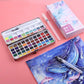 Watercolour paint set in tin box - 72 colours