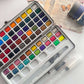 Watercolour paint set in tin box - 72 colours