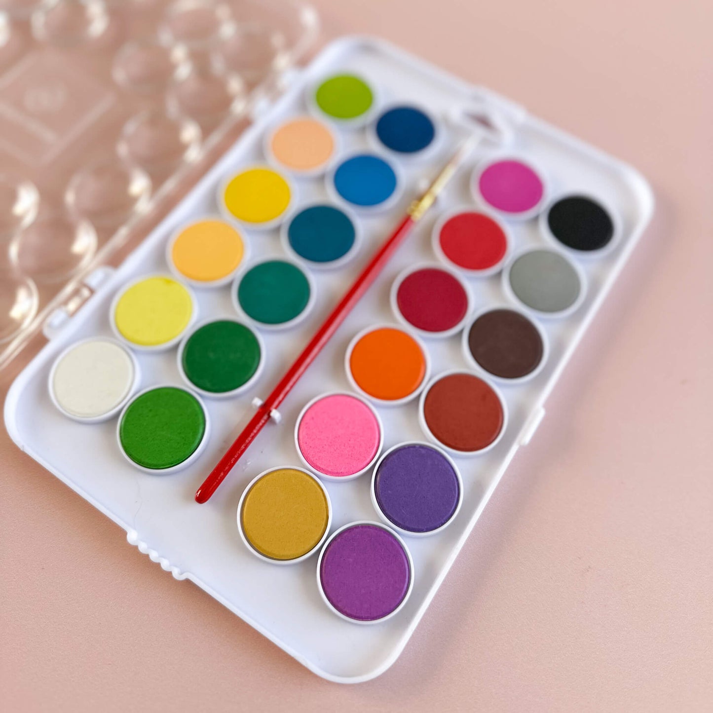 Watercolour paint set with brush