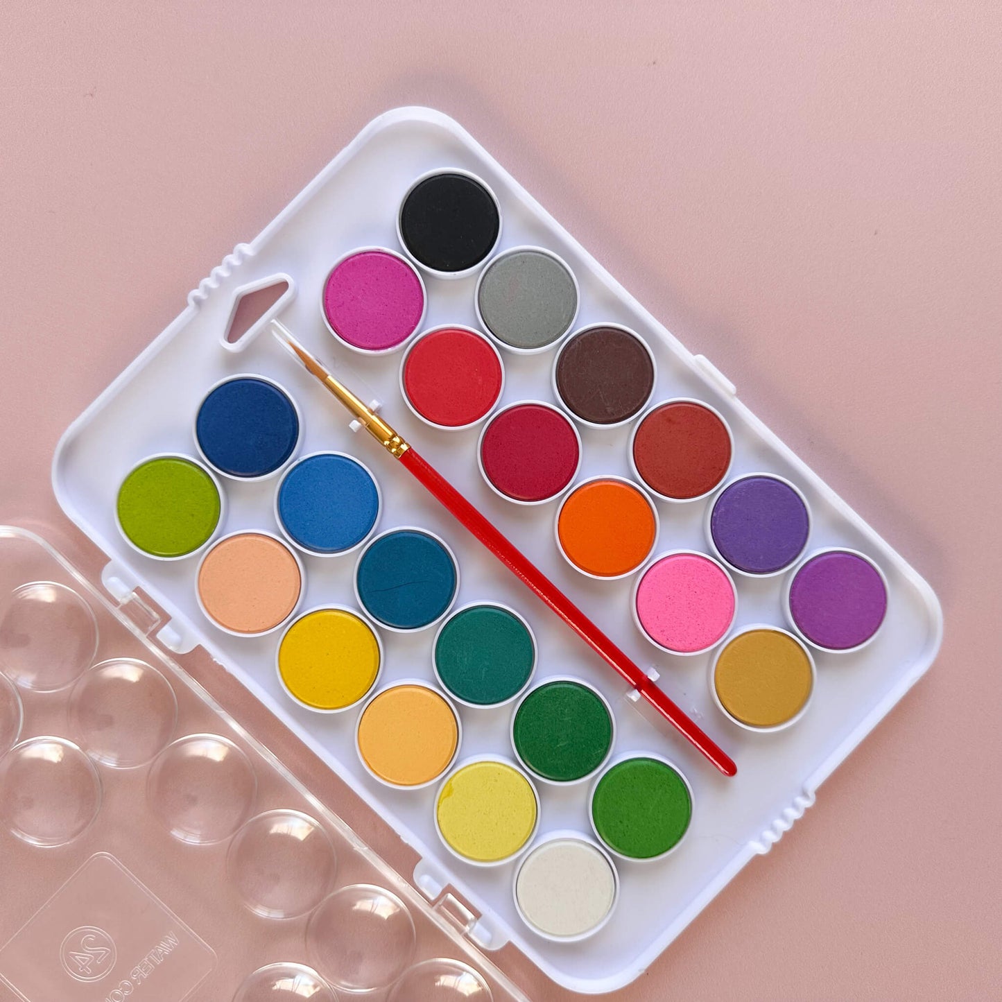 Watercolour paint set with brush