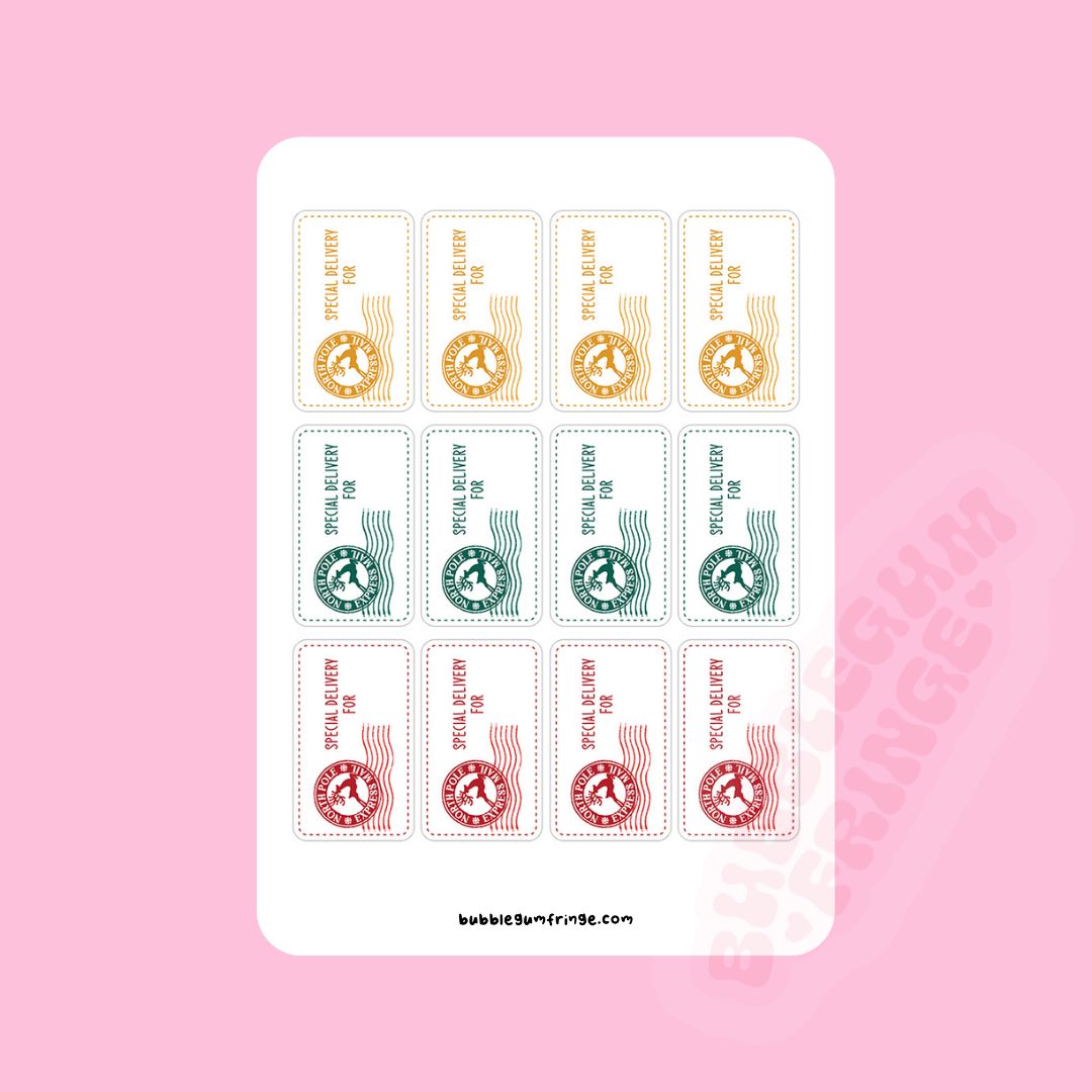 Delivery Note Sticker Special delivery sticker sheet – Bubblegumfringe