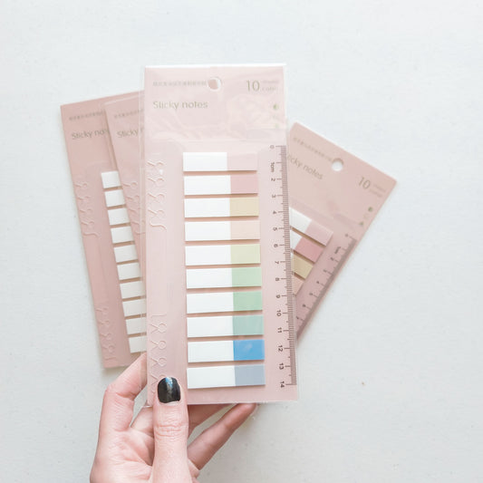 Insertable index sticky tabs - Pastel & white