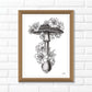 Flowershroom art print