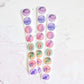 Dot stickers (Colourful animals) - 2x strips