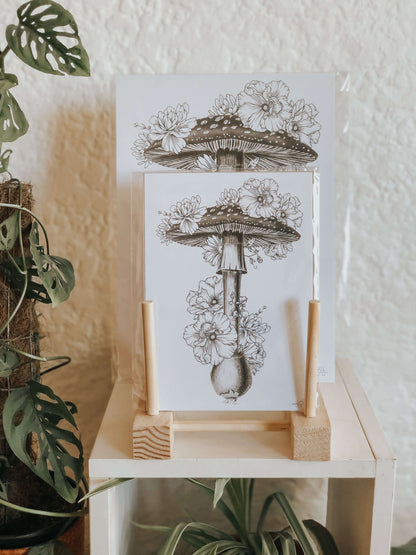 Flowershroom art print