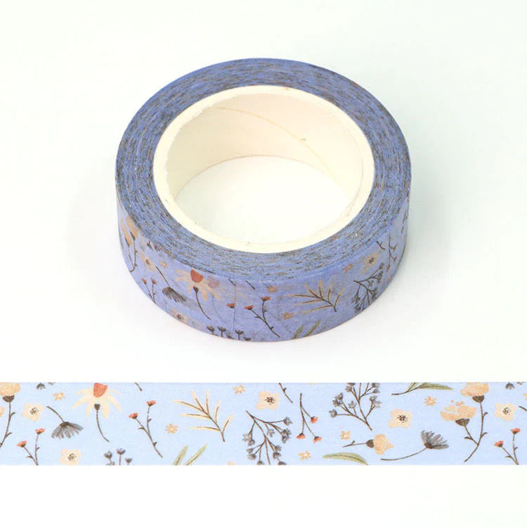 Light blue floral washi tape