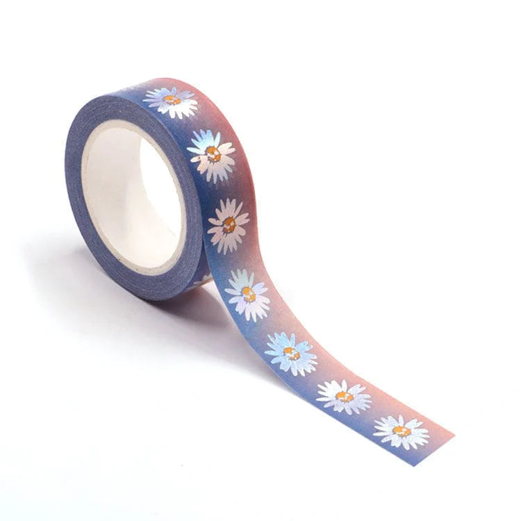 Foil daisy washi tape