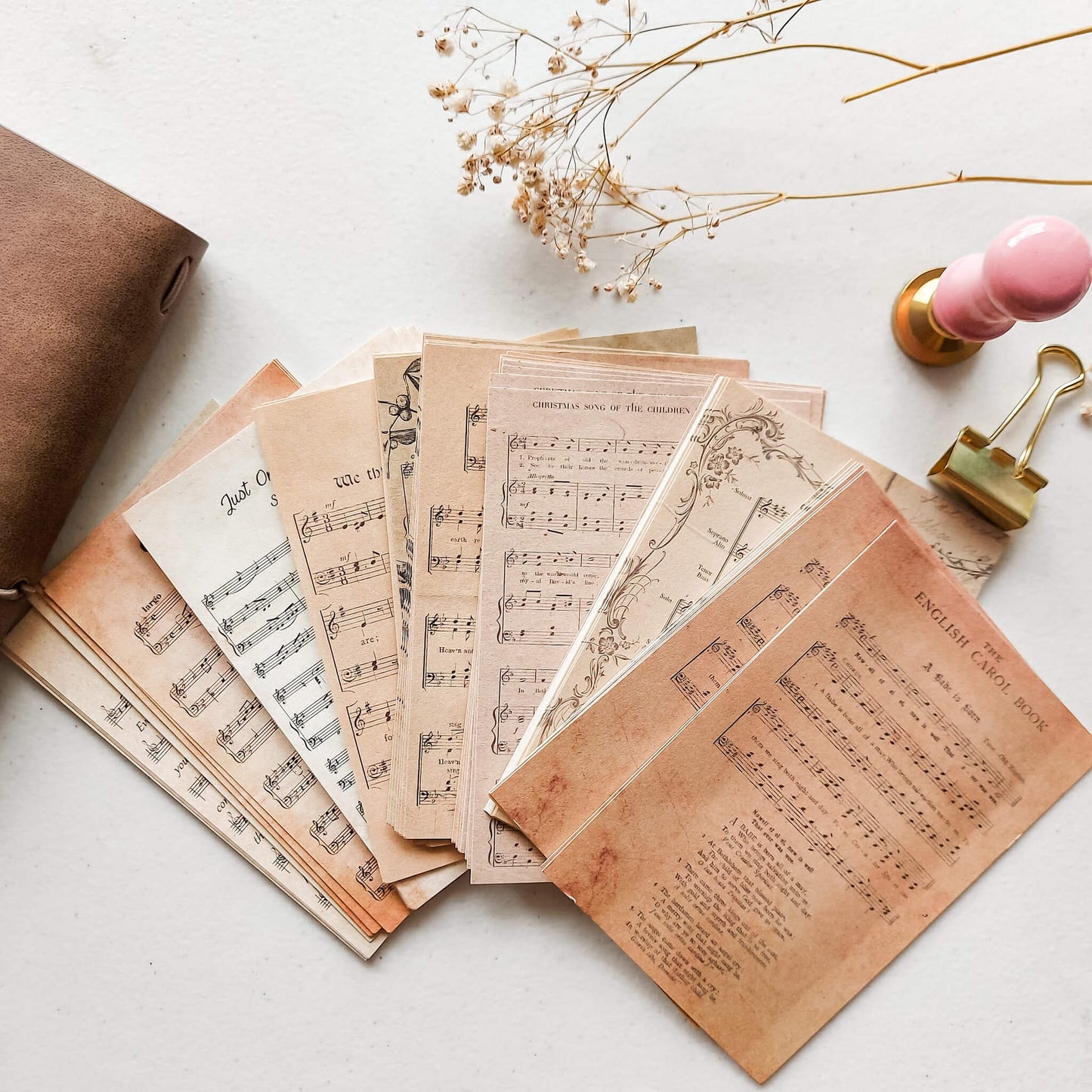Vintage style paper set - Collected sheet music