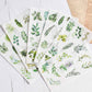 Washi sticker sheets  - Leafy greens