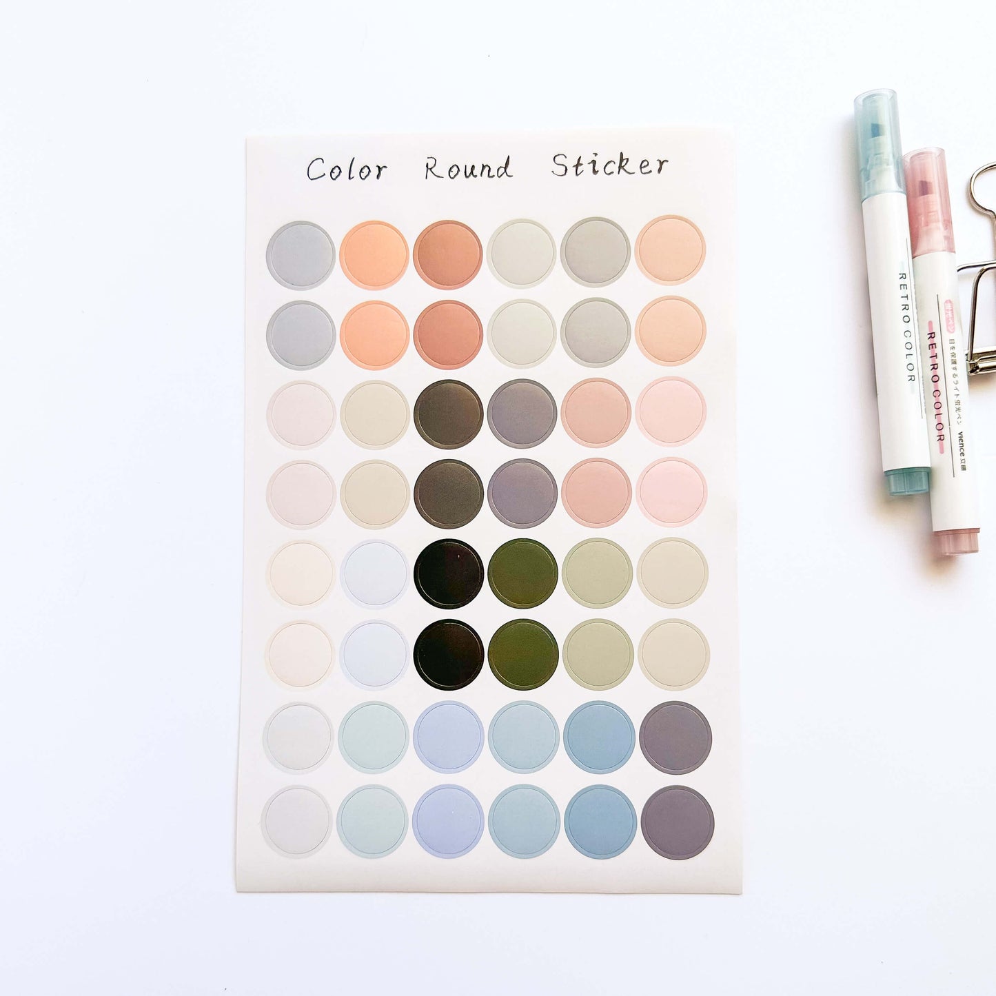 Dot sticker sheet - Soft neutrals