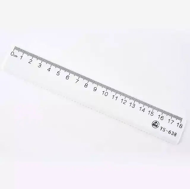 18cm ruler white